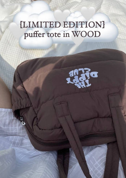 Puffer Tote - Wood